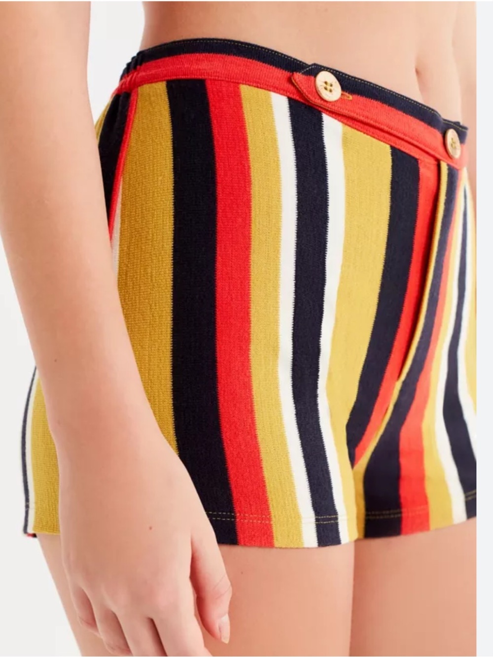 URBAN OUTFITTERS ITTY BITTY SHORT SHORTS STRIPED MICRO SHORTS SIZE SMALL